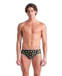 Kąpielówki Męskie Arena Briefs. Czarne kąpielówki męskie Arena, m, bez wzorów, z materiału, do pływania. Za 161.98 zł.