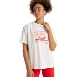 Koszulka z krótkim rękawem dla Kobiety ESSENTIAL ENERGY Biały. Białe bluzki sportowe damskie Roxy, bez wzorów, z bawełny, bez ramiączek. Za 139.99 zł.