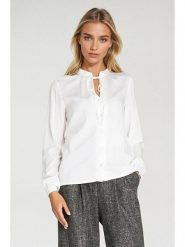 Nife Bluzka w kolorze białym rozmiar: 42. Białe bluzki damskie Nife, bez wzorów, bez kołnierzyka, bez ramiączek. Za 143.56 zł.