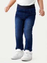 NAME IT Jeansy 13204428 Granatowy Slim Fit. Niebieskie spodnie dziewczęce Name it, z bawełny. Za 89.99 zł.
