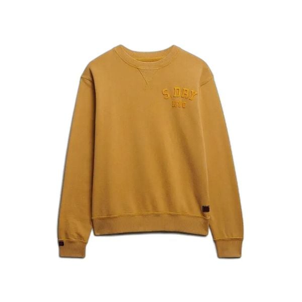 Bluza Superdry Vintage Athletic. Żółte bluzy bez kaptura męskie Superdry., bez wzorów, z dresówki, sportowe, bez kołnierzyka, bez ramiączek. Za 332.50 zł.