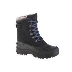 Buty zimowe męskie, CMP Kinos WP Snow Boots. Czarne buty trekkingowe męskie CMP, na zimę, z nubiku, bez zapięcia, trekkingowe. Za 335.99 zł.
