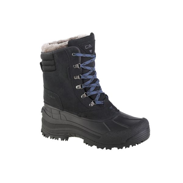 Buty zimowe męskie, CMP Kinos WP Snow Boots. Czarne buty trekkingowe męskie CMP, na zimę, z nubiku, bez zapięcia, trekkingowe. Za 351.99 zł.