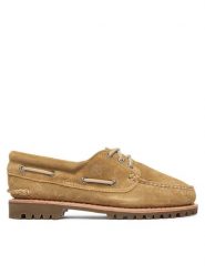 Timberland Półbuty TB0A2GNVEW11 Beżowy. Brązowe półbuty damskie Timberland, bez wzorów, ze skóry, bez obcasa, na płaskiej podeszwie. Za 899.99 zł.