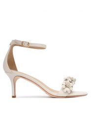 LAUREN RALPH LAUREN Sandały 802P10640001 Biały. Białe sandały damskie Lauren Ralph Lauren, bez wzorów, ze skóry, bez obcasa, na szpilce. Za 819.99 zł.