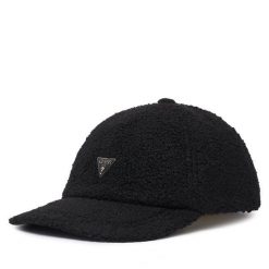 Czapka z daszkiem Guess. Czarne czapki z daszkiem damskie Guess, z aplikacjami. Za 194.99 zł.