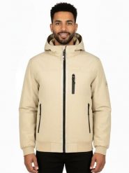 Geographical Norway Kurtka przejściowa "Bagamon" w kolorze beżowym rozmiar: 3XL. Brązowe kurtki męskie Geographical Norway, xl, bez wzorów, bez kaptura. Za 159.95 zł.