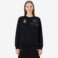 Bluza damska Peugeot Sport Arefodow. Czarne bluzy sportowe damskie Kappa, s, bez wzorów, z bawełny, bez ramiączek, bez kaptura. Za 262.45 zł.