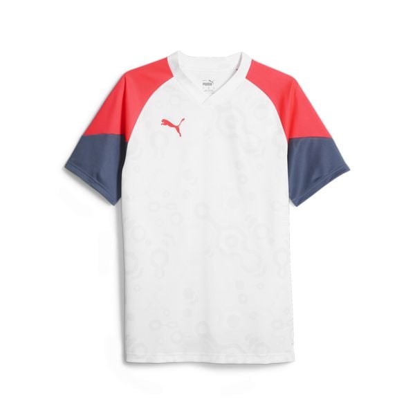 Koszulka piłkarska PUMA individualCUP Biała Oryginalna Czerwona. Białe t-shirty sportowe męskie Puma, s, bez ramiączek, do piłki nożnej. Za 174.20 zł.