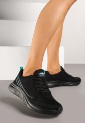 Czarno-Miętowe Buty Sportowe Sneakersy Zdobione Efektem Ombre Banelissa. Czarne buty sportowe na co dzień damskie Renee, z aplikacjami, na fitness i siłownię. Za 99.99 zł.