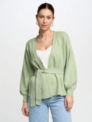 Kardigan damski miętowy Mady 300. Zielone kardigany damskie Big Star, l, bez wzorów. W wyprzedaży za 49.99 zł.