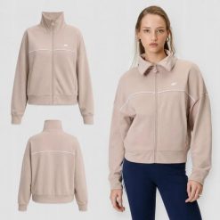 BLUZA DAMSKA DRESOWA 4F SPORTOWA TRENINGOWA NA CO DZIEŃ KOLOR BEŻOWY. Brązowe bluzy bez kaptura damskie 4f, l, bez wzorów, z bawełny, bez ramiączek, bez kaptura. Za 132.85 zł.
