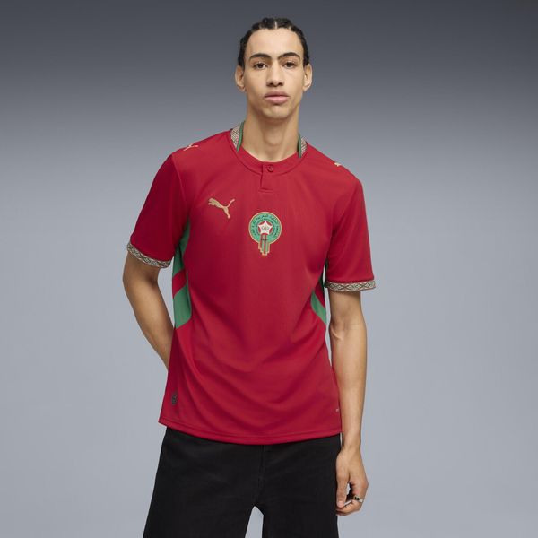 Męska koszulka domowa Maroko 2026 PUMA. Brązowe t-shirty sportowe męskie Puma, m, z materiału, bez ramiączek, do piłki nożnej. Za 429.00 zł.