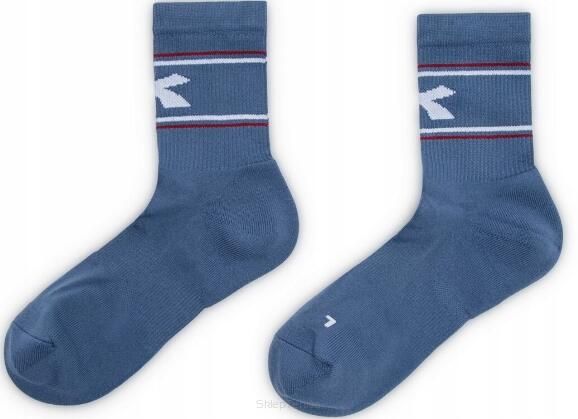 Skarpety tenisowe Diadora Socks Court. Niebieskie skarpetki damskie Diadora, bez wzorów, z elastanu. Za 42.99 zł.