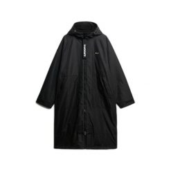Płaszcz przeciwwiatrowy z kapturem Superdry. Czarne płaszcze męskie Superdry., uniwersalny, z aplikacjami, z materiału. Za 627.00 zł.