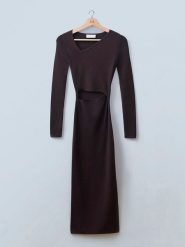 LeGer Sukienka "Linnea" w kolorze brązowym rozmiar: 40. Brązowe sukienki damskie LeGer, bez wzorów, bez kołnierzyka, bez ramiączek, maxi. Za 197.17 zł.