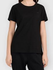 4F Koszulka w kolorze czarnym rozmiar: XS. Czarne bluzki damskie 4f, xs, bez wzorów, z bawełny, bez kołnierzyka. Za 28.51 zł.