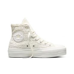 Buty sportowe Converse Chuck Taylor All Star Lift. Białe buty sportowe na co dzień damskie Converse, z materiału, bez zapięcia. Za 690.00 zł.