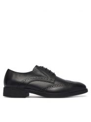 Geox Półbuty U Thorian U66NZC 00043 C9999 Czarny. Czarne buty wizytowe męskie Geox, ze skóry, bez zapięcia. Za 449.99 zł.