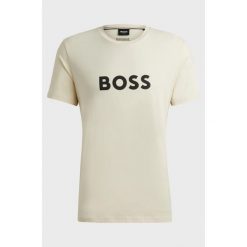 T-shirt męski BOSS RN Open White beżowy (50503276-131). Brązowe t-shirty męskie Boss, m, bez wzorów, bez kołnierzyka. Za 149.00 zł.