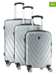 Canadian Peak 3-częściowy zestaw "Salamanqueak" w kolorze srebrnym rozmiar: onesize. Szare walizki Canadian Peak, bez wzorów, z materiału. Za 404.99 zł.