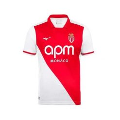 Koszulka domowa AS Monaco 2026/27. Czerwone t-shirty sportowe męskie Mizuno, s, z materiału, bez ramiączek, do piłki nożnej. Za 444.00 zł.