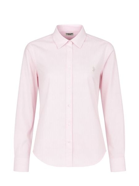 U.S. Polo Assn. Koszula - Slim fit - w kolorze jasnoróżowym rozmiar: XL. Różowe koszule damskie U.S. Polo Assn., s, bez wzorów, z bawełny, bez kołnierzyka, bez ramiączek. Za 162.11 zł.