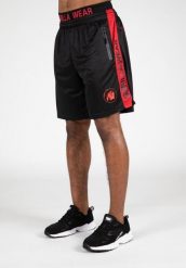 Atlanta Szorty - Czarny/Czerwony. Czarne szorty męskie GORILLA WEAR, bez wzorów, z poliesteru. Za 204.00 zł.