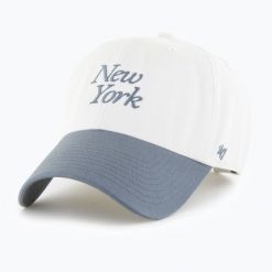 Czapka z daszkiem 47 Brand MLB New York Yankees Foundation Script TT CLEAN UP. Białe czapki męskie 47 Brand, bez wzorów. Za 119.99 zł.