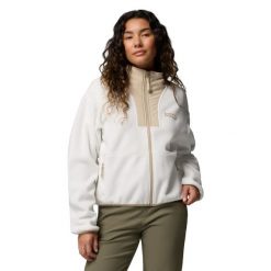 Bluza dresowa sportowa damska Sequoia Grove II FZ. Białe bluzy bez kaptura damskie Columbia, m, bez wzorów, z dresówki, bez ramiączek, bez kaptura. Za 249.99 zł.