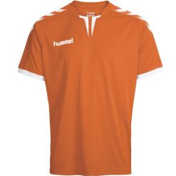 Koszulka piłkarska z krótkim rękawem męska Hummel Core SS Poly Jersey. Brązowe t-shirty sportowe męskie HUMMEL, m, z jersey, bez ramiączek, do piłki nożnej. Za 37.00 zł.
