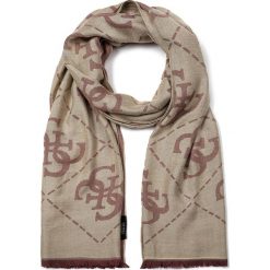 Szal GUESS - AW8293 POL03 MER. Brązowe szaliki i kominy damskie Guess, z aplikacjami, z materiału. Za 229.00 zł.
