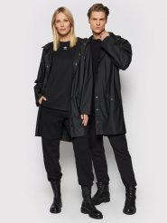 Rains Kurtka przeciwdeszczowa Unisex 12020 Czarny Regular Fit. Czarne kurtki damskie Rains, xs, bez wzorów, z syntetyku, bez kaptura. Za 339.99 zł.