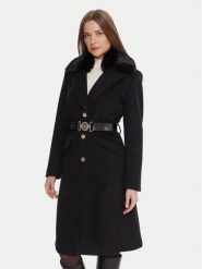Guess Płaszcz przejściowy W5BL25 W2672 Czarny Regular Fit. Czarne płaszcze damskie Guess, xs, z aplikacjami, z syntetyku. Za 749.99 zł.