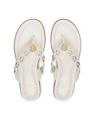 MICHAEL Michael Kors Japonki Jane Thong 40S6JNFS1L Biały. Białe klapki damskie MICHAEL Michael Kors, bez wzorów, ze skóry, bez obcasa. Za 529.99 zł.