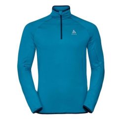 Bluza z półgolfem narciarska męska Odlo BERRA LIGHT. Niebieskie bluzy bez kaptura męskie Odlo, m, z elastanu. Za 278.30 zł.