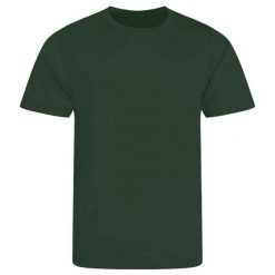 Gładka Koszulka Unisex Dla Dorosłych. Zielone bluzki damskie JUST COOL, bez wzorów, bez kołnierzyka. Za 44.99 zł.