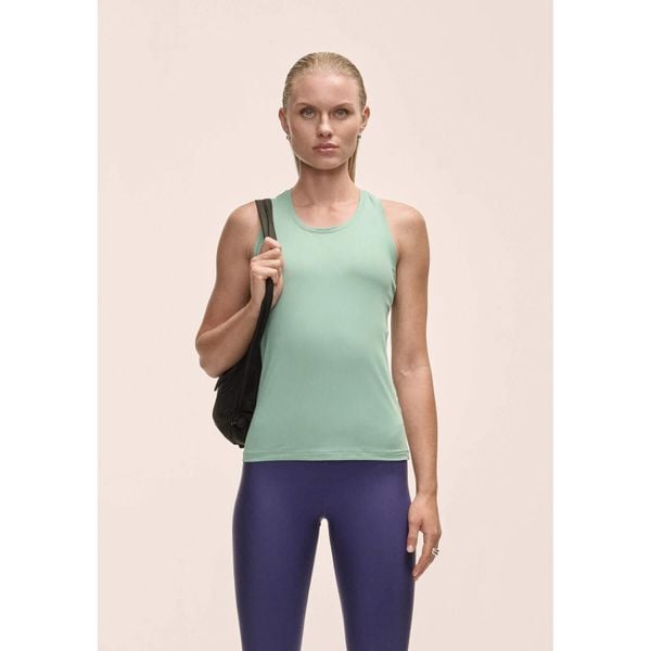Damska Koszulka Sportowa Treningowa Casall Essential Racerback Tank. Zielone bluzki sportowe damskie Casall, bez wzorów, bez ramiączek. W wyprzedaży za 119.00 zł.