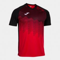 Koszulka z dekoltem w szpic Joma Tiger VI. Czarne t-shirty sportowe męskie Joma, l, bez ramiączek, do piłki nożnej. Za 118.00 zł.
