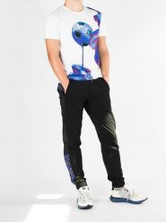 Bikkembergs Spodnie | C 1 59S GS E B074 | Mężczyzna | Czarny, Fioletowy. Czarne spodnie materiałowe męskie Bikkembergs, bez wzorów, z bawełny. W wyprzedaży za 349.00 zł.