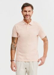 PAKO LORENTE – T-shirt polo w kolorze różowym. Czerwone koszulki polo męskie Pako Lorente, l, bez wzorów, z bawełny, bez ramiączek. Za 99.99 zł.