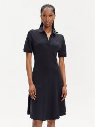 Tommy Hilfiger Sukienka letnia WW0WW41567 Granatowy Regular Fit. Niebieskie sukienki damskie Tommy Hilfiger, na lato, xs, bez wzorów, z bawełny, bez kołnierzyka, bez ramiączek. Za 379.99 zł.