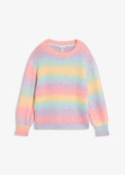 Sweter boxy. Brązowe swetry klasyczne damskie bonprix, bez kołnierzyka. Za 149.99 zł.