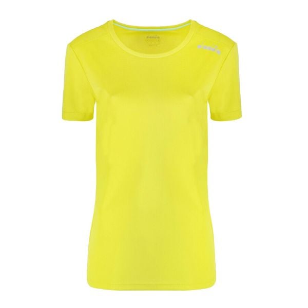 Koszulka damska DIADORA L. SS CORE TEE. Żółte bluzki sportowe damskie Diadora, l, bez wzorów, bez ramiączek. Za 39.99 zł.