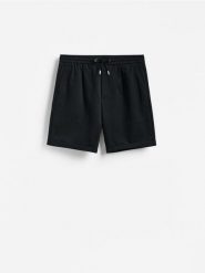 2 pack szortów - czarny. Czarne szorty męskie Reserved, bez wzorów, z dzianiny. Za 179.99 zł.