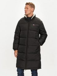 Tommy Jeans Płaszcz zimowy Vail DM0DM20604 Czarny Regular Fit. Czarne płaszcze męskie Tommy Jeans, na zimę, l, bez wzorów, z jeansu. Za 1,199.00 zł.