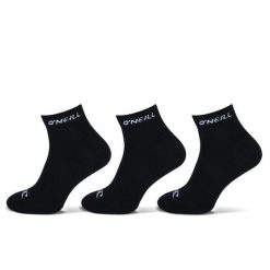 Skarpetki za kostkę dla mężczyzn O'neill Quarter socks 3-pak. Czarne skarpetki męskie O'neill, bez wzorów. W wyprzedaży za 29.99 zł.