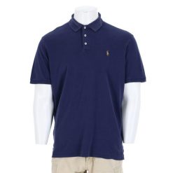Polo Ralph Lauren koszulka męska z krótkim rękawem. Niebieskie koszulki polo męskie Ralph Lauren, l, z tkaniny, bez ramiączek, na golfa. Za 127.76 zł.