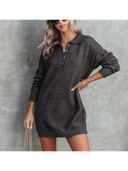 LA Angels Sukienka w kolorze antracytowym rozmiar: M. Czarne sukienki damskie LA Angels, na co dzień, m, bez wzorów, bez kołnierzyka, bez ramiączek, mini, proste. Za 156.61 zł.