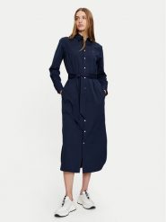 Polo Ralph Lauren Sukienka koszulowa 211944007003 Granatowy Regular Fit. Niebieskie sukienki damskie Polo Ralph Lauren, bez wzorów, z bawełny, bez kołnierzyka, bez ramiączek, koszulowe. Za 509.99 zł.